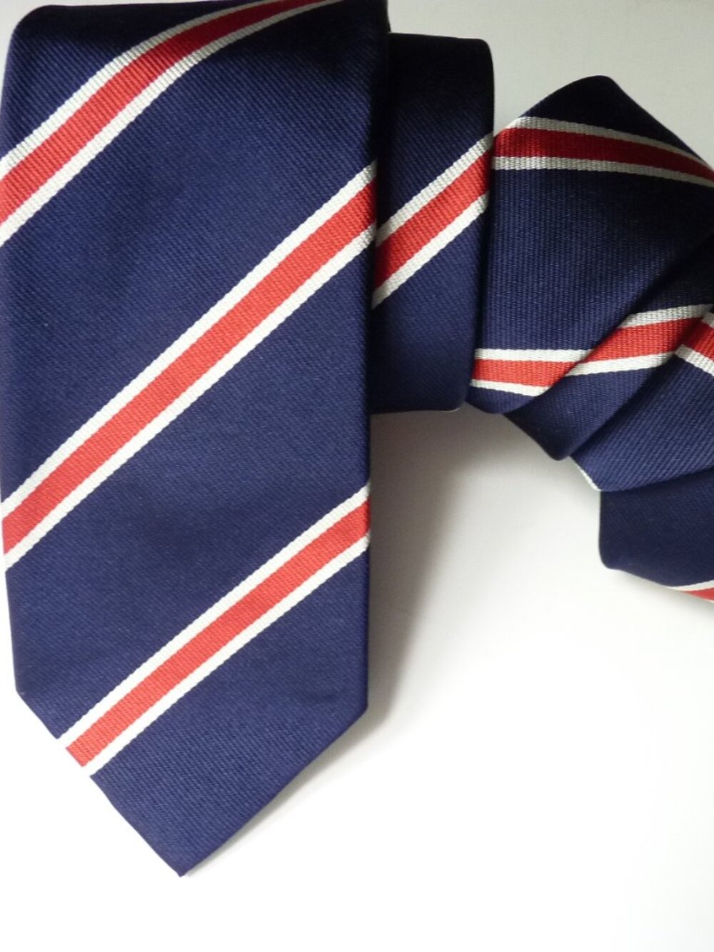 Ben Silver classy stripes skinny silk tie